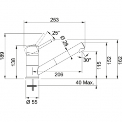 Bateria Franke SINTA PULL-OUT KAMIENNO SZARY 115.0297.489